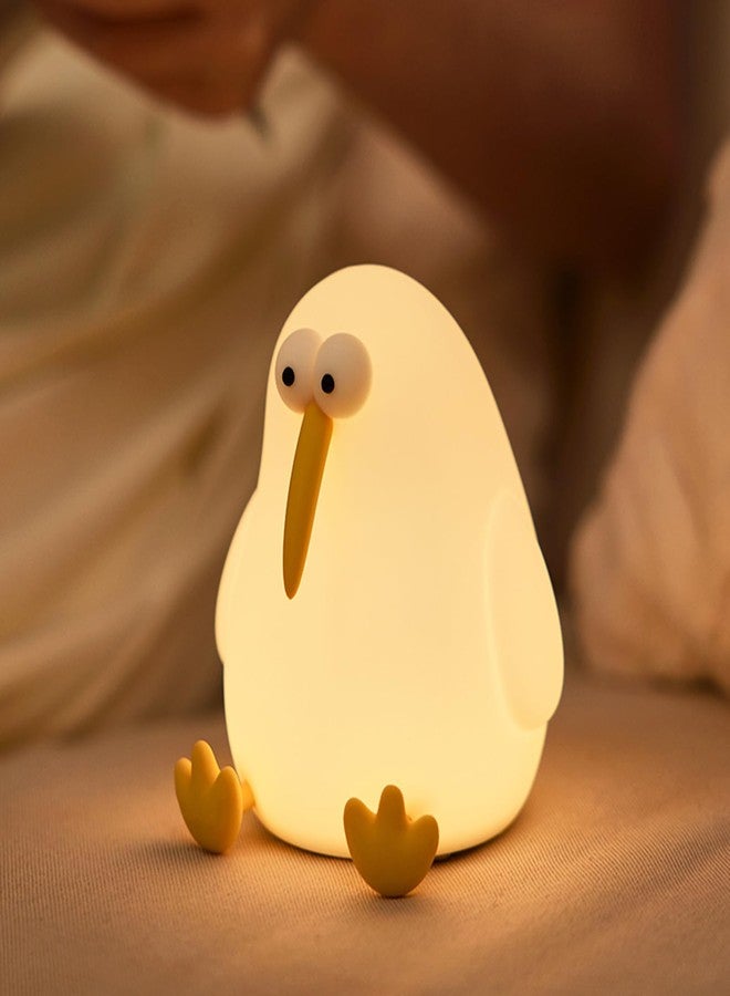 YEEFIGRO Cute Baby Night Light for Kids,Squishy Kiwibird Bedside Lamp for Night Stands,Rechargeable Dimmable Silicone Nursery Toddler Animal Nightlight,Fun Decor for Children Bedroom,Children's Day Gift - Image 1